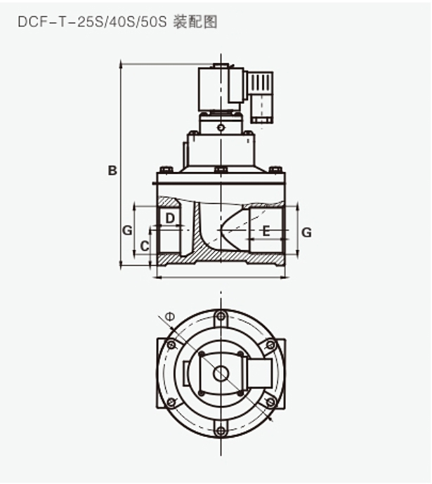 协昌环保 DCF-T直通式电磁脉冲阀